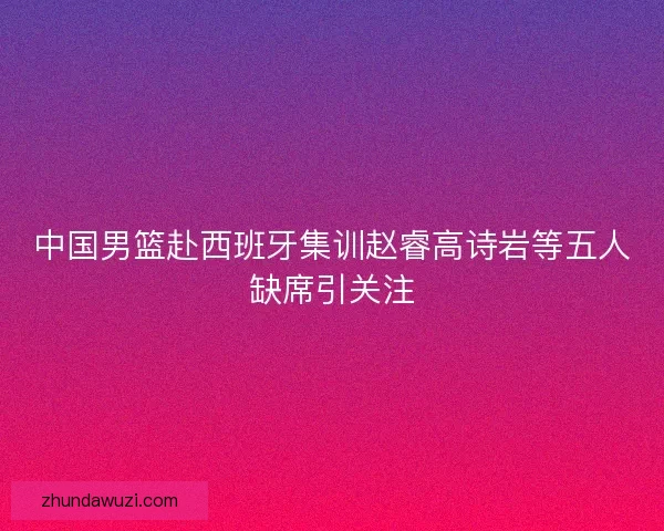 中国男篮赴西班牙集训赵睿高诗岩等五人缺席引关注